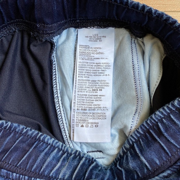 🆕Levi's® Girl's Soft Knit Denim Jogger Pants Sz Large - Picture 9 of 12